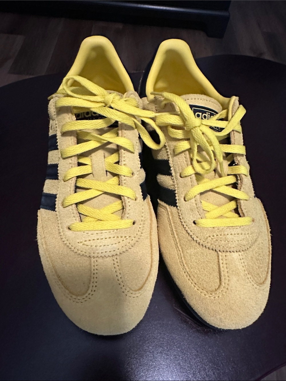 adidas Handball Spezial Lo Pro Yellow and Black Women's Sneakers - Picture 3 of 9